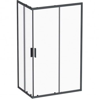 Душевое ограждение AM.PM GEM S TWIN SLIDE 120x80, профиль черный мат. W93G-404-120280-BT