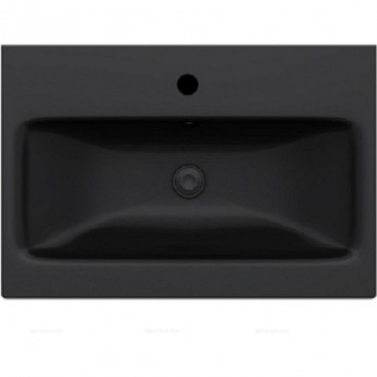 Раковина мебельная AM.PM GEM M90WCC0752BM керамическая, 75 см, встроенная, цвет: черный матовый